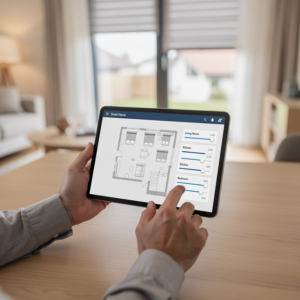 Sterowanie roletami przez aplikację mobilną smart home